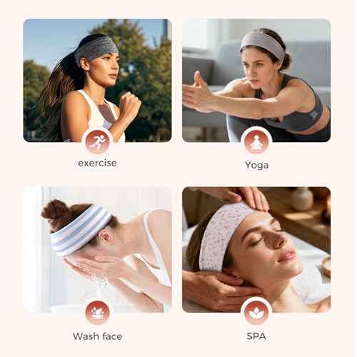 Fashion Women's Headbands for Short Hair Non Slip Elastic Floral Hairbands, Soft Fabric Workout Stripe Head Bands Heart Headbands, Valentine's Day, Cute-Red Heart