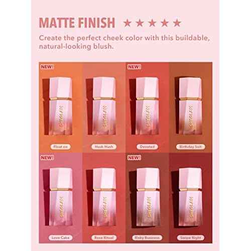 SHEGLAM Color Bloom Liquid Blush Makeup for Cheeks Matte Finish - Love Cake