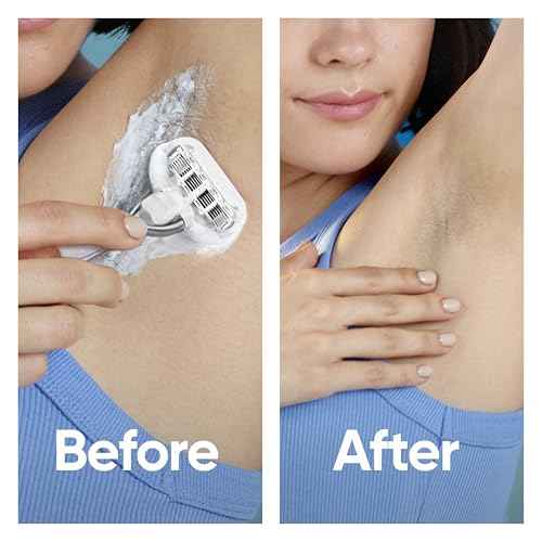 Gillette Venus Extra Smooth Sensitive Women's Razor with Reusable Handle, 3 Blade Refills and Shower Holder