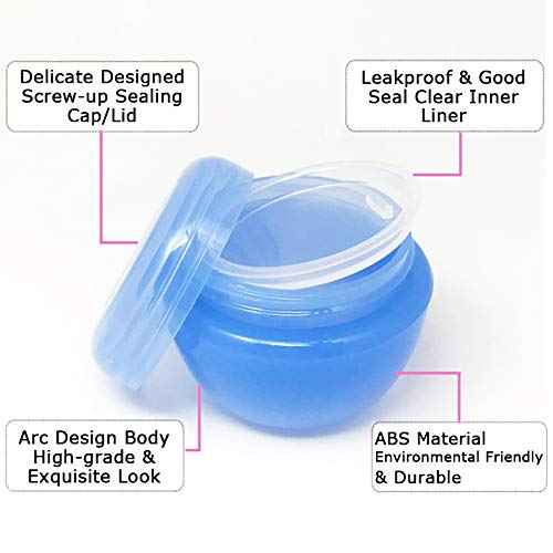 Wopanxye 6 Pieces 10G/10ML Multi-color Frosted Container Jars with Inner Liner for Bath Lotion, Toners, Lip Balm, Creams, Slaves, Scrubs, Oils, Makeup Sample Jar, BPA Free, Gift Spatulas & Labels