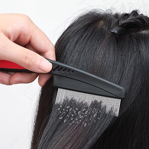 5pack Stainless Steel Fine Tooth Comb for Scalp Psoriasis, Hair Grooming, and Detoxing - Multifunctional Dandruff Removal Comb for Women, Men, Kids, and Adults