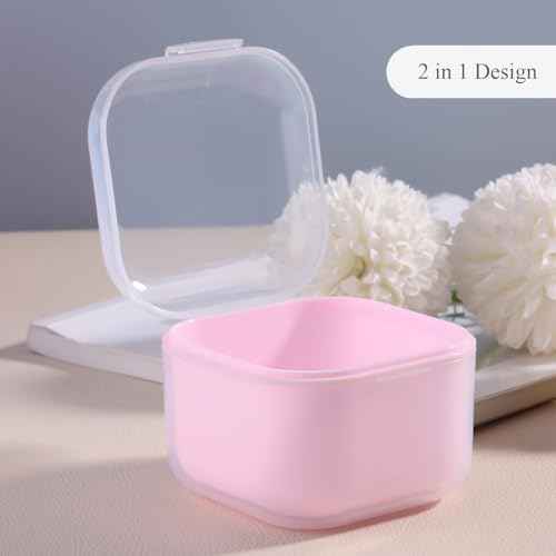 1Pcs Nail Tool Sterilizer, Nail Drill Bits Cleaning Box Disinfection Container For Nail Art Accessories Manicure Sterilization Tray Salon Supplies Sterilizer Cup With Drain Basket (pink)