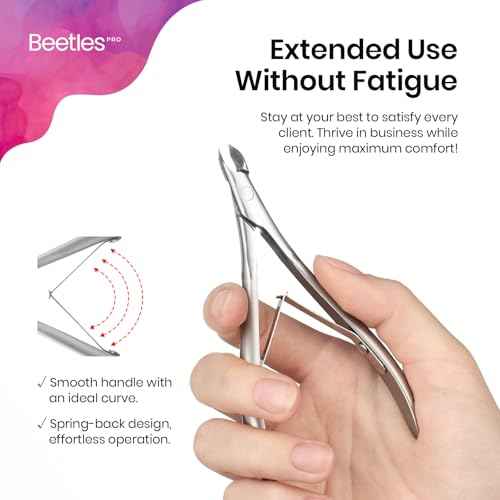 Beetles Pro 1-Pcs Cuticle Trimmer ? Professional 4MM Blade Swan Neck Cuticle Nippers Stainless Steel Dead Skin Nails Nippers for Nail Care, Nail Art Prep ? Salon Quality Manicure Tool