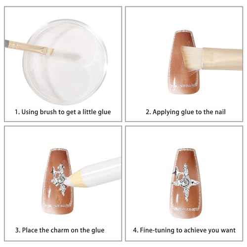 24PCS Nail Charms Y2k Alloy Nail Art Rhinestone Charms 3D Heart Star Bow with Rhinestones Cherry Nails Gems Shiny Jewelry Nails Decorations Accessories Supplies (AD24)