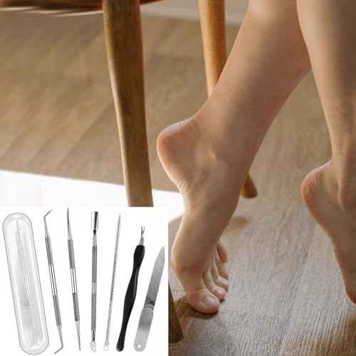 Ingrown Toenail File and Lifters Set(6pcs), Professional Pedicure Tool Toenail Grooming Kit, Ingrown Toenail Treatment Pedicure Kit, Under Nail Cleaner Tools (6PCS)