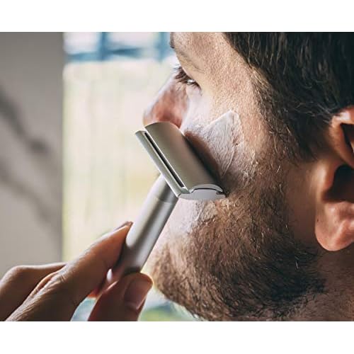 Aluminum Double Edge Safety Razor - Raw Silver | Three Piece Double Edge Safety Razor