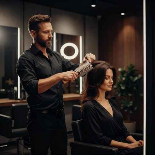 Professional 2.75" Blonde Boar Bristle Round Brush | Ergonomic Cork Grip & Wooden Barrel | Gentle Tension for Fine Hair Blowouts | Frizz-Free Volume & Shine | Premium Beauty Gift for Her