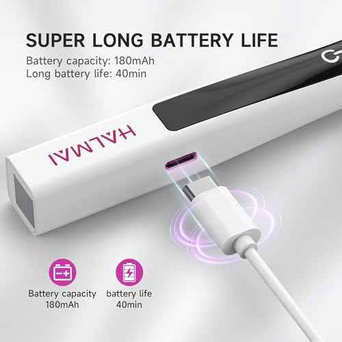 Handheld UV Nail Lamp for Gel Polish,Portable Mini Red Light with LED,Cordless Rechargeable USB Dryer,at-Home Manicure Salon Tool with Fingernail Curing,Nail Stamping & Cat Eye Magnet (White)