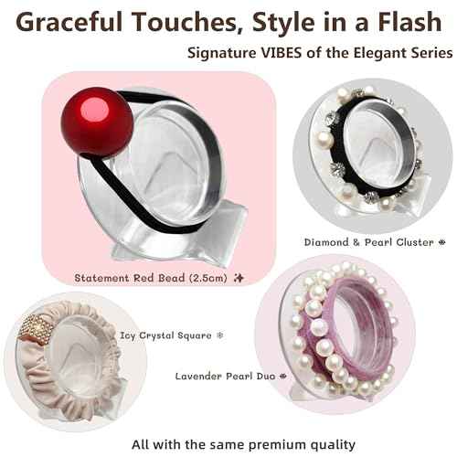 Curated 31pc Fancy Hair Ties for Women & Teens - Decorative Scrunchies, Pretty Ponytail Holders, Boutique Gift Box Set