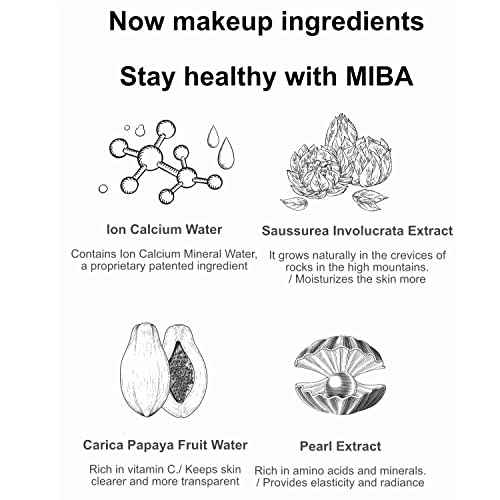 MIBA Ion Calcium Mineral BB Cream 50ml / 1.69 fl.oz Patent raw material mineral ion calcium. Thin but overwhelming coverage. Long lasting power. Excluding chemicals as much as possible