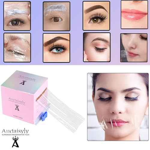 3 Boxes Disposable Eyebrow Tattoo Plastic Wrap with Ergonomic Slicer, Premium Transparent Preservative Film Roll Perfect for Lip Blush, Eyebrow Lamination Lash Lift Permanent Make Up Cling Cover