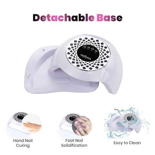 268W UV LED Nail Lamp for Gel Polish, Professional UV Nail Light with 57 Lamp Beads, Fast Nail Dryer with 4 Timer Settings, Automatic Sensor, Small and Portable, UV Nail Lamp for Home and Salon Use