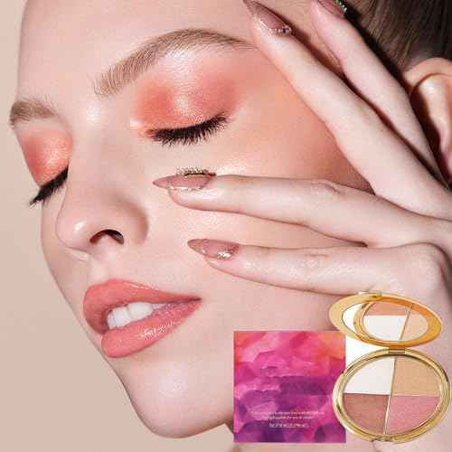 Glow Wardrobe Palette, Highlighting Eye & Cheek Palette - Rich Glow Shades for Eyeshadow & Cheek Highlight, Blendable Pigment, Long-Wearing, Suitable for Daily & Party Makeup