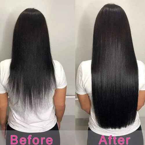 Clip In Hair Extensions Real Human Hair Straight Hair Clip in Human Hair Extensions Human Hair 1B Natural Black Silky Thick Real 100% Human Hair for Black Women Virgin Hair 120g 22 Inch