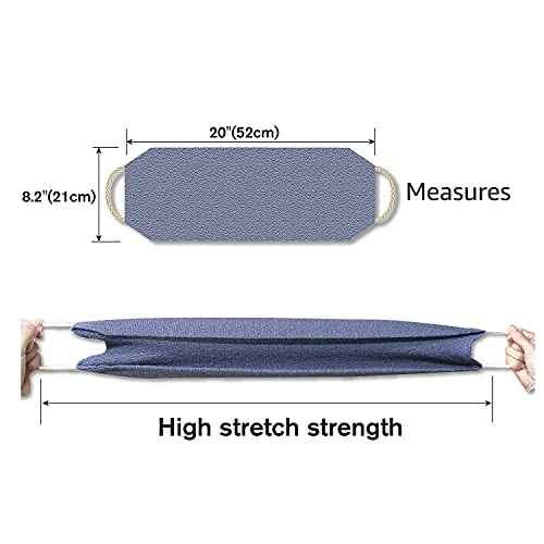 Evridwear Exfoliating Back Scrubber for Shower - Double-Sided Body Scrubber with Handles, Deep Clean, Massage & Exfoliate Back Washer for Men & Women, Invigorates Skin & Circulation