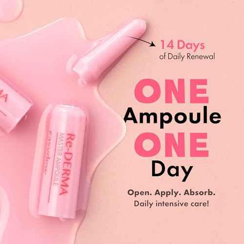 EASYDEW DW-EGF Peptide Re-DERMA Master Ampoule - Korean Anti-Aging Skincare Facial Serum - Firming, Restore skin vitality, Smooth fine lines and wrinkles with Oligo peptide, Niacinamide - 0.42fl. oz.