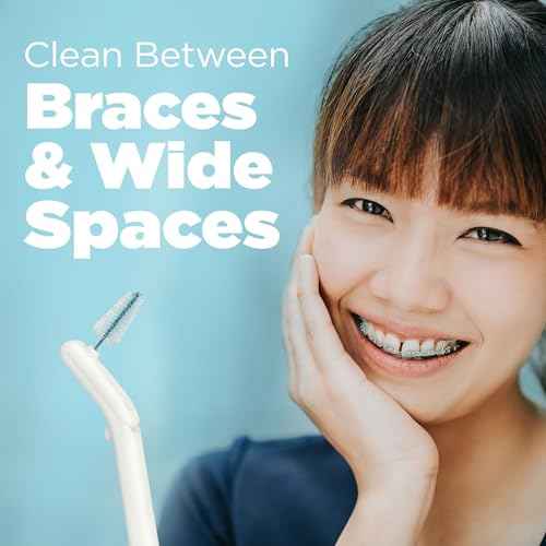 GUM Proxabrush Go-Betweens Refills - Wide - Compatible with GUM Permanent Handle - Reusable Interdental Brushes - Soft Bristled Dental Picks, 8 Count(Pack of 6)