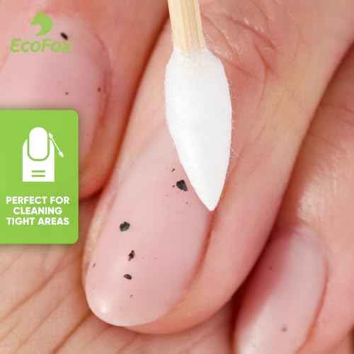 Precision Tip Cotton Swabs 500 Count | Organic & Biodegradable Pointed Cotton Buds | 100% Eco-Friendly & Natural | Perfect for Nails & Makeup, Fine Cleaning, Arts & Crafts