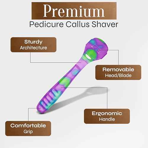 Fac?n Professional Callus Shaver Remover with 50 Blades, Pedicure Razor for Feet & Hands, Foot Razor for Callus Removal, Callus Blade Remover, Corn Shaver, Surgical Grade Premium Stainless Steel Tool