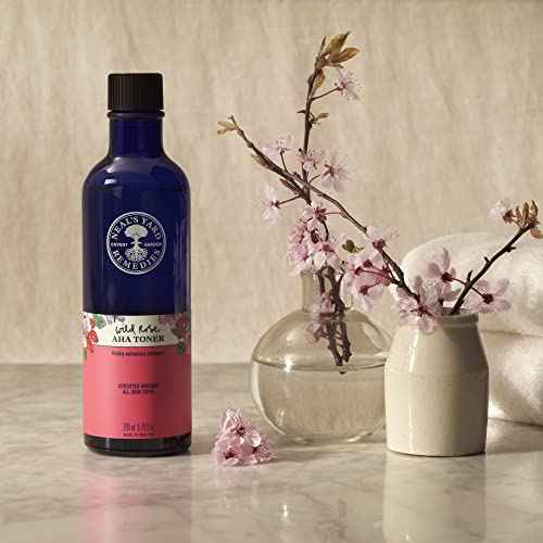 Neal's Yard Wild Rose AHA Toner, Hydrates, Renews & Refines, Gentle & Effective for Sensitive Skin, Vegan Approved & Cruelty-Free, 200mL