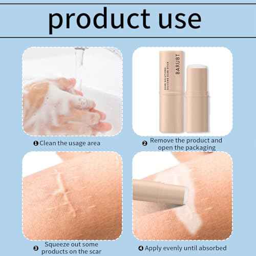Silicone Scar Stick, Thick Solid Velvety Film for Old, Surgical Scars, Acne, Stretch Marks, Formula Infused with Asiatica Extracts and Vitamin E for Skin Smoother, Softer