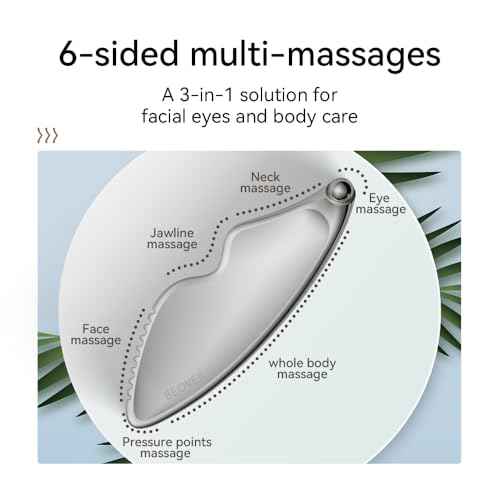 Gua Sha Facial Tools - Guasha Tool for Face and Body, Premium Metal Scraping Massage Tool for Lymphatic Drainage, Skin Rejuvenation, and Relaxation