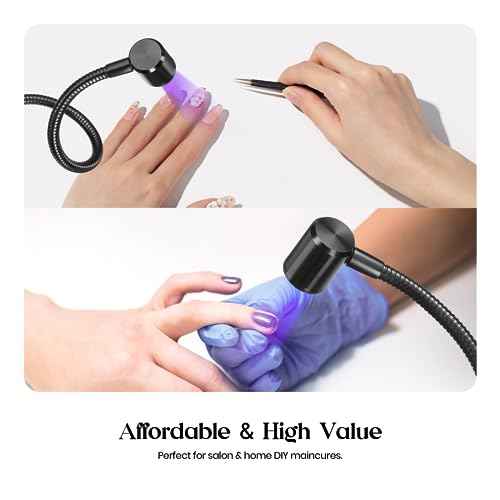 Beetles UV Nail Lamp for Gel Polish Mini LED Light with Clamp for Nail Art Design Fingernail Extension Quicky-Dry Curing Lamp for Techs Manicure Salon DIY at Home