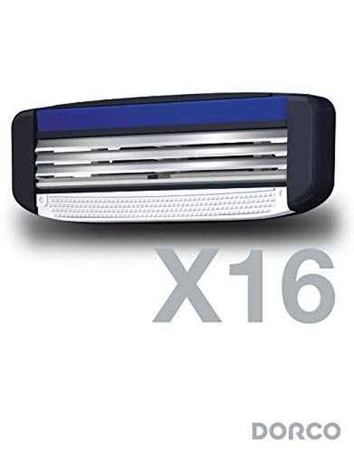 Dorco Pace 3 - Three Razor Blade Shaving System- Value Pack - 16 Cartridges (No Handle)