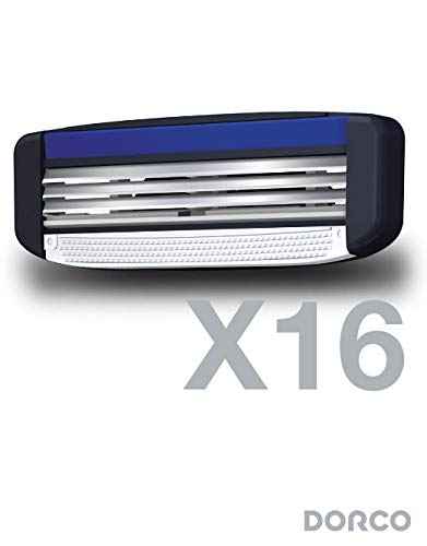 Dorco Pace 3 - Three Razor Blade Shaving System- Value Pack - 16 Cartridges (No Handle)