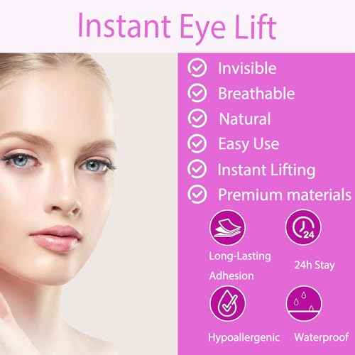 Natural Invisible Single Side Eyelid Tape Stickers(600Pcs 3MM Skin Color), Double Eyelid Tape for Hooded Eyes Invisible, Instant Eye Lift Without Surgery, Perfect for Uneven Mono-Eyelids