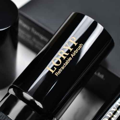 LORYP Retractable Makeup Brush Black Kabuki Foundation Brush for liquid Cream and Powder Makeup 2 Pack Travel Makeup Brush Set