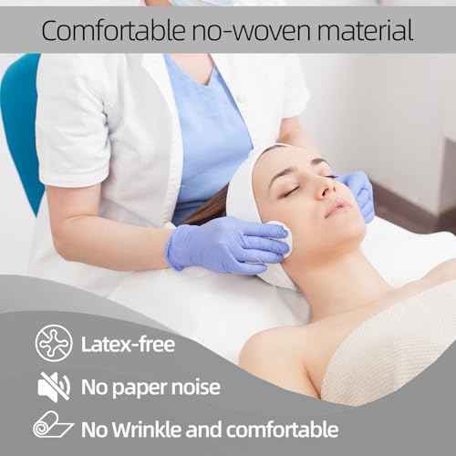 Disposable Massage Table Sheets -71" x 31.5" x 50 Sheets/Roll, 30 g/㎡-1 Roll Non woven Bed Sheets with Face Hole -Soft and Durable Table Cove Ideal for Spa, Massage Table, Tattoo, Waxing Table