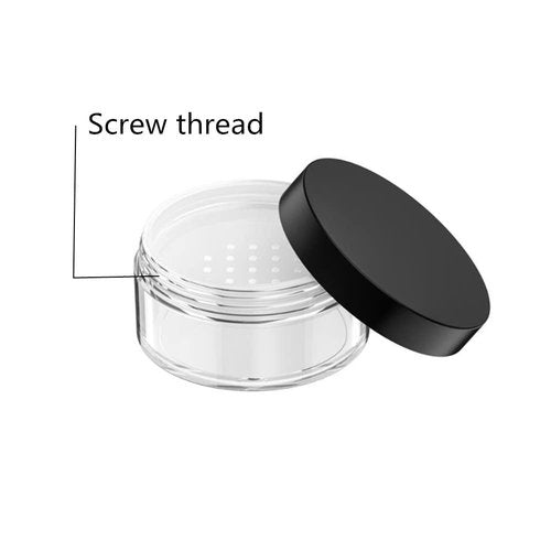 50g Plastic Empty Powder Puff Case with Net Sifter Lid, 50ml Portable Refillable Cosmetic Blusher Face Loose Powder Makeup Container Jars Case Box (4 Pack)