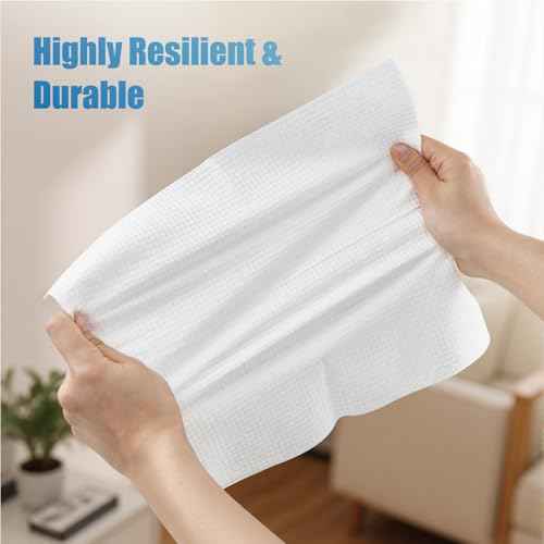 GWT Disposable Face Towels,10"¡¿12" Face Towelette Disposable,Thicken Facial Towels for Women Sensitive Skin,Soft Makeup Remover Dry Wipes, 50 Ct, 1 Pack