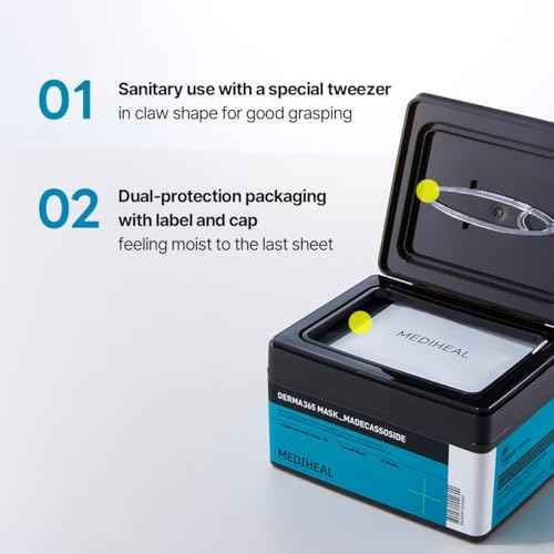 Mediheal Derma 365 Madecassoside Mask (30 Masks) - Daily Skin Care Mask for Deeply Comforting and Calming Skin with Madecassoside