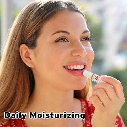 SPF 30 Lip Balm with Sunscreen, 8 Pack - 8 Flavors, Hydrating Lip Balm with Vitamin E and Coconut Oil