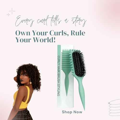 Curling Brush for Curly Hair (green) ? Detangling & Defining Brush for Coily, Thick, Anti-Frizz Styling Tool for Volume, ? Ideal for Natural Hair Women & Kids.