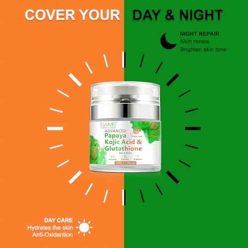 Papaya Cream, Anti-aging Hydrating Natural Formula with Glutathione for Nourishing Dry Skin, Day & Night Face Moisturizer 50ML