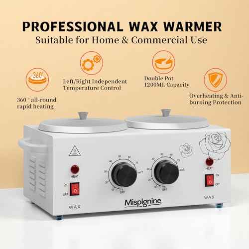 Double Wax Warmer Professional for Hair Removal, Large Wax Pot Electric Waxing Heater for Spa and Salon Equipment.