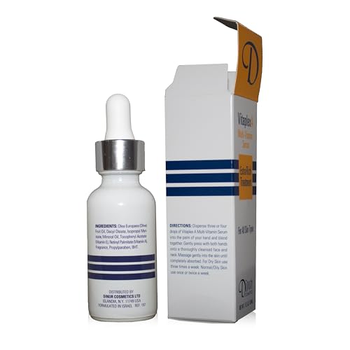 Dinur Cosmetics Vitaplex A Multi-Vitamin Serum Extra Rich Treatment for All Skin Types 1 fl. oz./ 30 ml.
