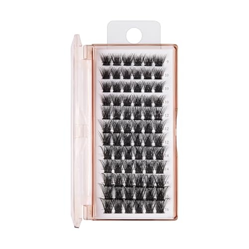 False Eyelashes, Lash Extension Kit 01, 9mm-16mm, Wide Band, Easy to Apply and Remove, No Damage to Natural Eyelashes, 72 Lash Clusters - Natural
