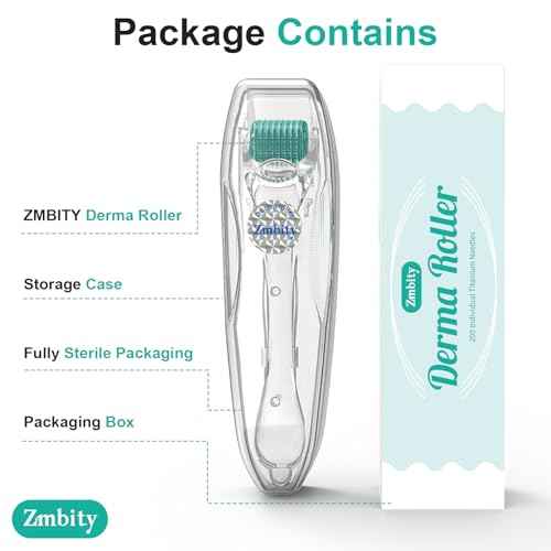 Derma Roller Skin Care Tool Micro Needle Roller - Microneedle Roller for Home Use - Microneedling Roller for Men and Women J05