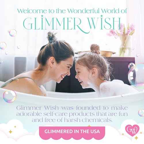 Glimmer Wish Mermaid Kids Body Wash, Gentle Cleanser and Moisturizing Sulfate Free Body Wash, Skin Care for Kids, Tropical Beach Scent, 12 Fl Oz