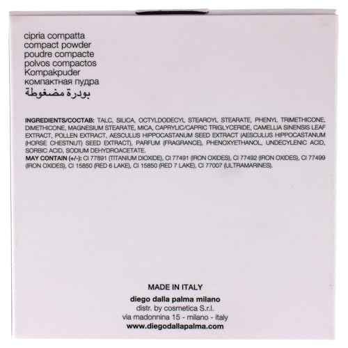 Diego dalla Palma Compact Powder - Easy To Apply - Natural Look - Velvety Texture - Matte Finish Wihout Drying Out Your Skin - Does Not Mark The Eye Folds - Absolute Comfort - 11 Beige - 0.3 Oz