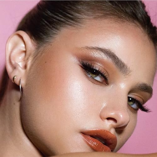 Eyebrow Stamp and Eyebrow Stencils Kit Eyebrow Shaping Kit for Perfect with 10 Reusable Eye Brow Shaping Kits Brow Stencil and Stamp Kit Smudge-Proof & Long-Lasting (Soft Brown)