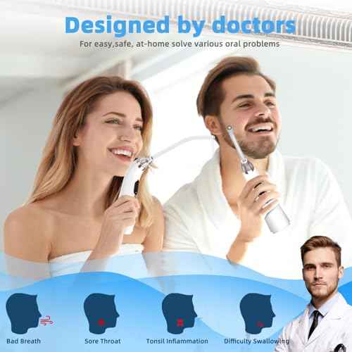 Voraiya Electronic Tonsil Stone Remover Vacuum, 5 Modes Tonsil Stone Cleaner Instant Suction Tool, 10 in 1 Tonsil Stone Removal Kit, Easy to Use, Fight Bad Breath