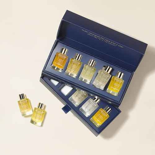 Aromatherapy Associates Essential Oil Blends ? Luxury Body and Shower Oils for Dry Skin and Daily Aromatherapy, 10-Pack (0.30 fl oz Each) in Decorative Gift Box