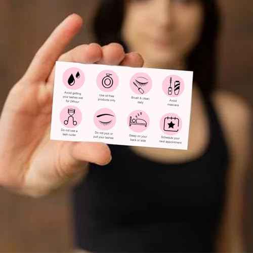 100 Pack Lash Aftercare Card Lash Extension Aftercare Instructions Cards 3.5 x 2.1 Inch Lash Lift and Tint Aftercare Card for Lash Tech Essentials Lash Tech Supplies Lash Aftercare Kit Lash Care Kit
