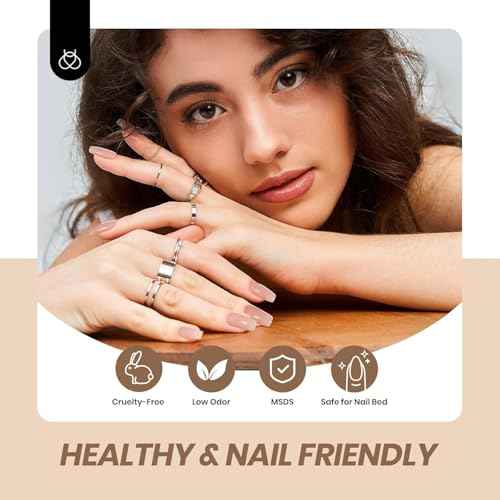 Beetles Fall Gel Nail Polish Set - 6 Colors Nude Brown Jelly Neutral Gel Polish Kit Sheer Transparent Effect Soak Off UV DIY French Nail Art Manicure Gifts for Women