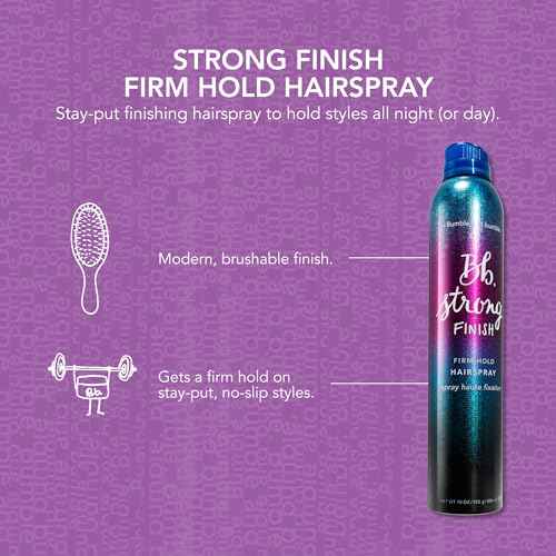 Bumble and bumble. Strong Finish Firm Hold Hairspray | Firm Hold + Brushable Finish | Curly, Wavy, Straight, 10 Ounce
